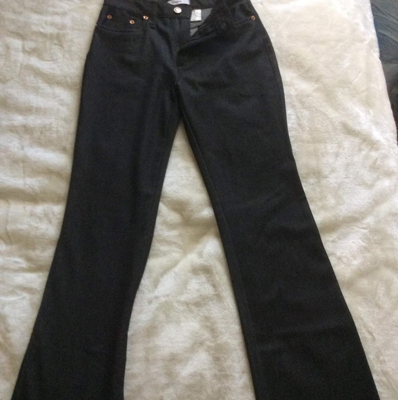 *SALE* Vertigo Paris Black Stretch Wide Leg Jean Size 4 - Picture 2 of 10